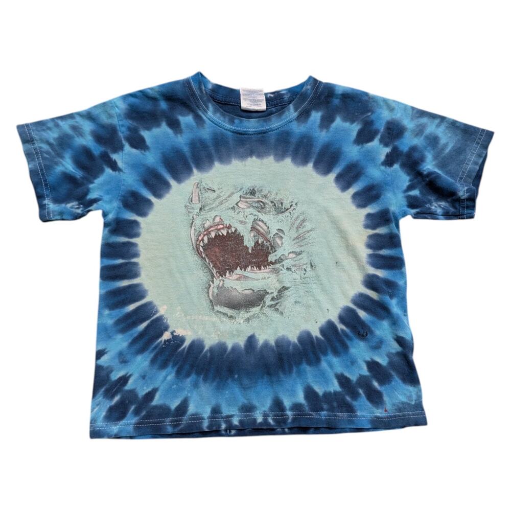 Y2K Youth Shark Break Through Tie Dye Short Sleeve T shirt